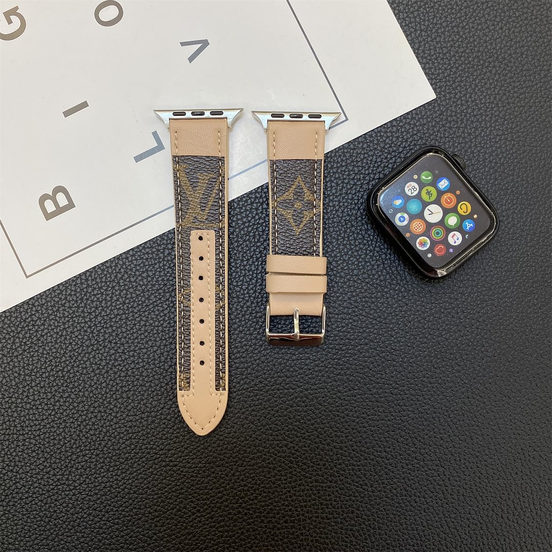 APPLE WATCH STRAP STITCHING MONOGRAM LEATHER