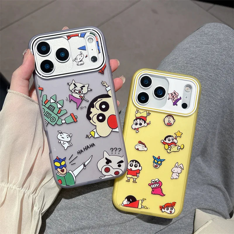 Anime Cute Cartoon Funny Crayon Shin-Chan Pattern Phone Case For iPhone