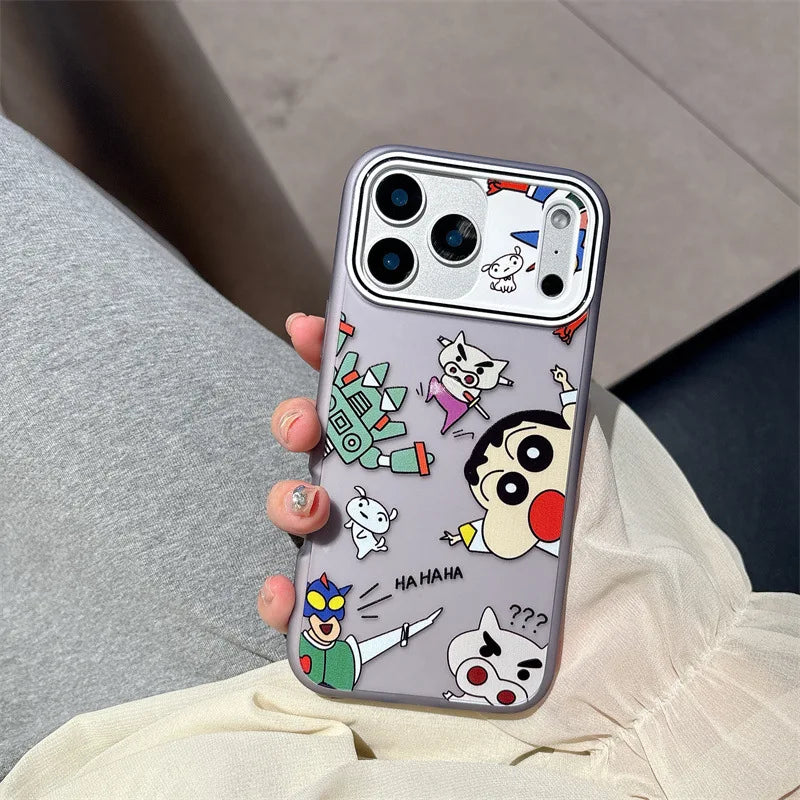 Anime Cute Cartoon Funny Crayon Shin-Chan Pattern Phone Case For iPhone