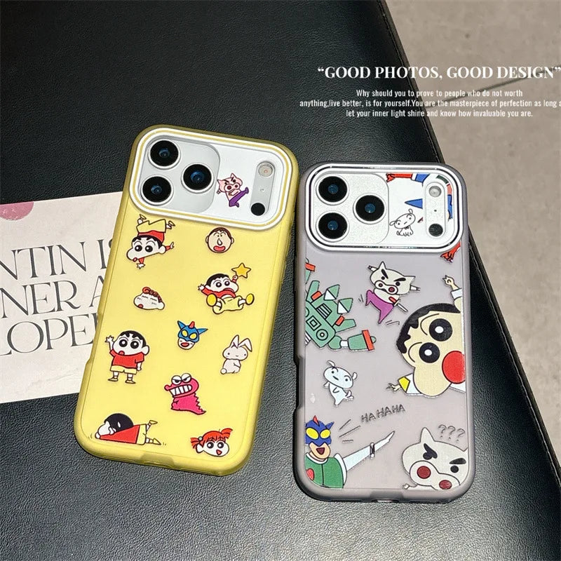 Anime Cute Cartoon Funny Crayon Shin-Chan Pattern Phone Case For iPhone