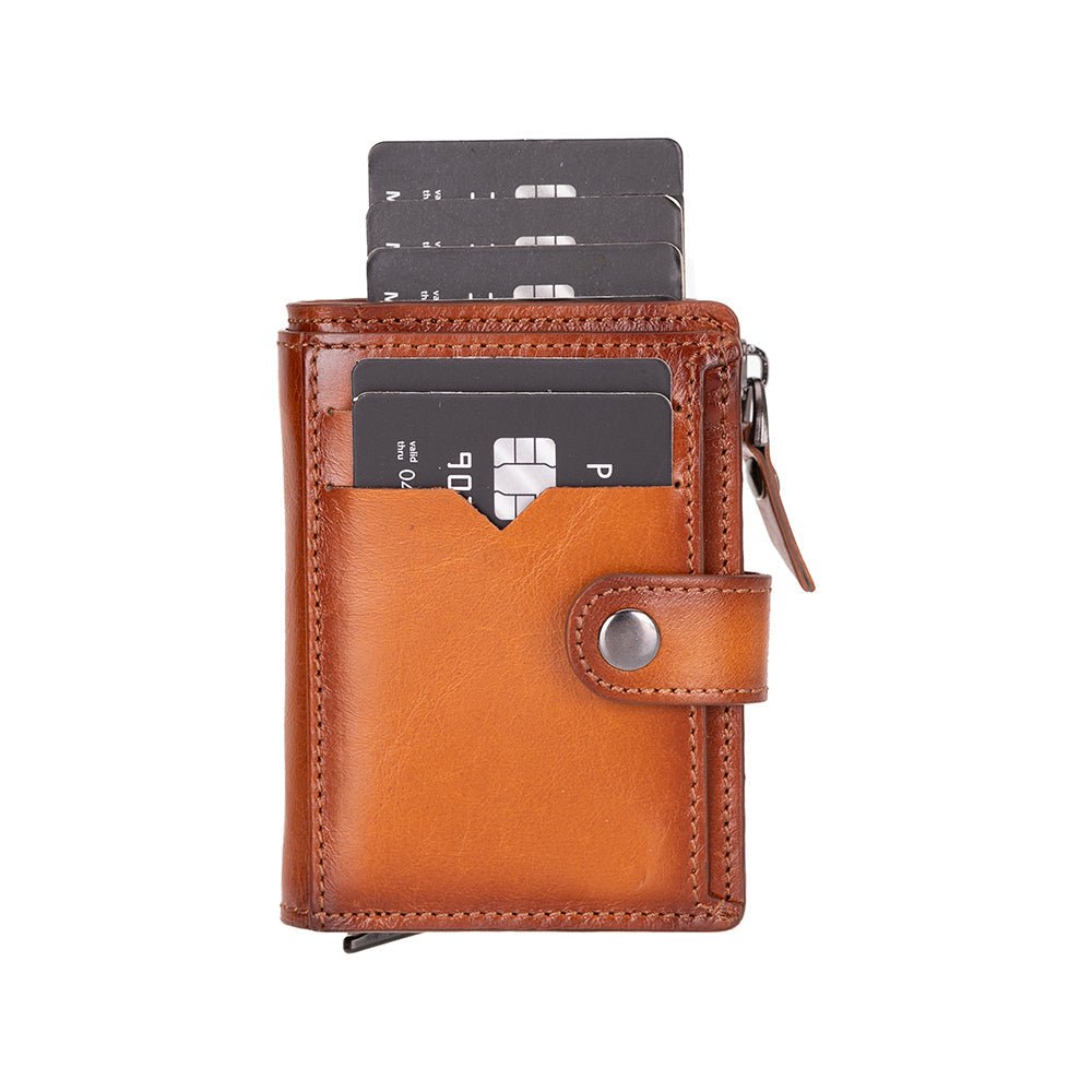 Andalusia Genuine Leather Pop-Up Cardholder with RFID Protection