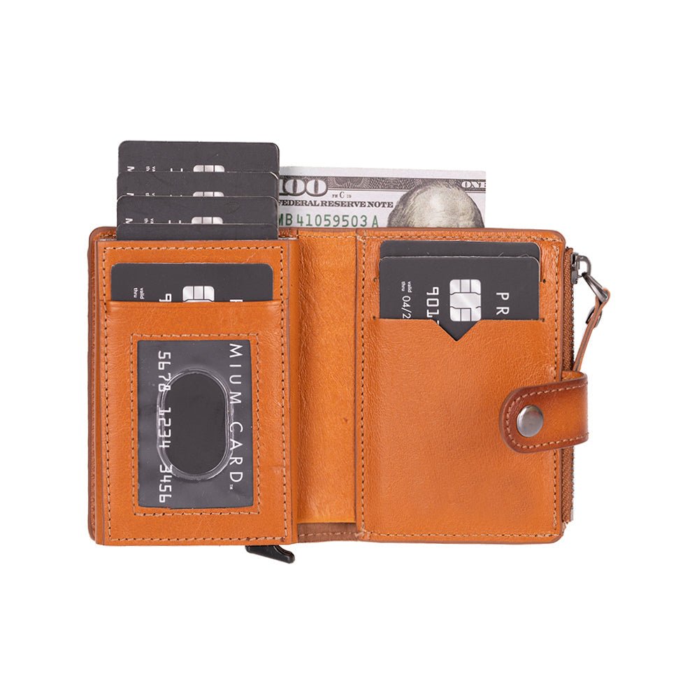 Andalusia Genuine Leather Pop-Up Cardholder with RFID Protection