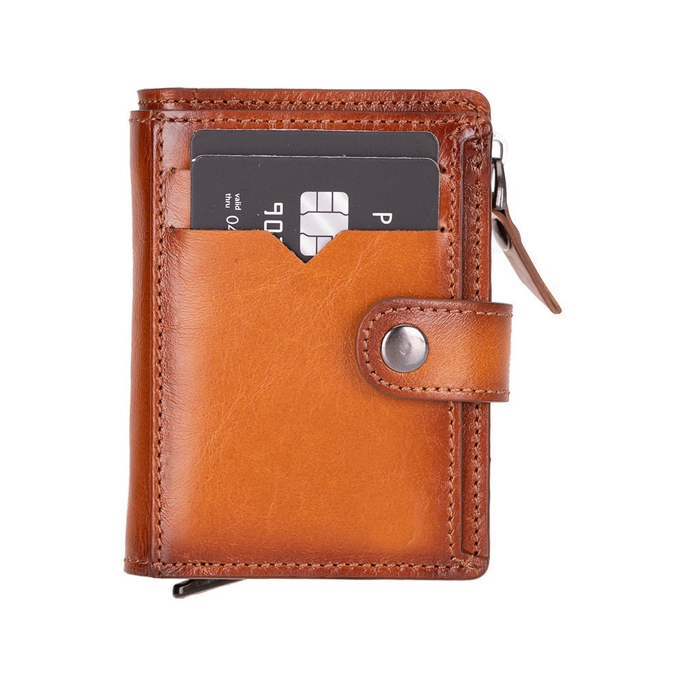 Andalusia Genuine Leather Pop-Up Cardholder with RFID Protection