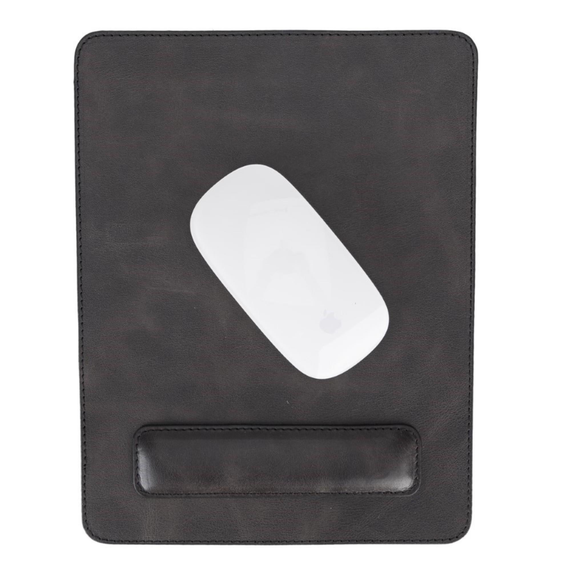 Boulder Full-Grain Leather Mouse Pad with Hand Support