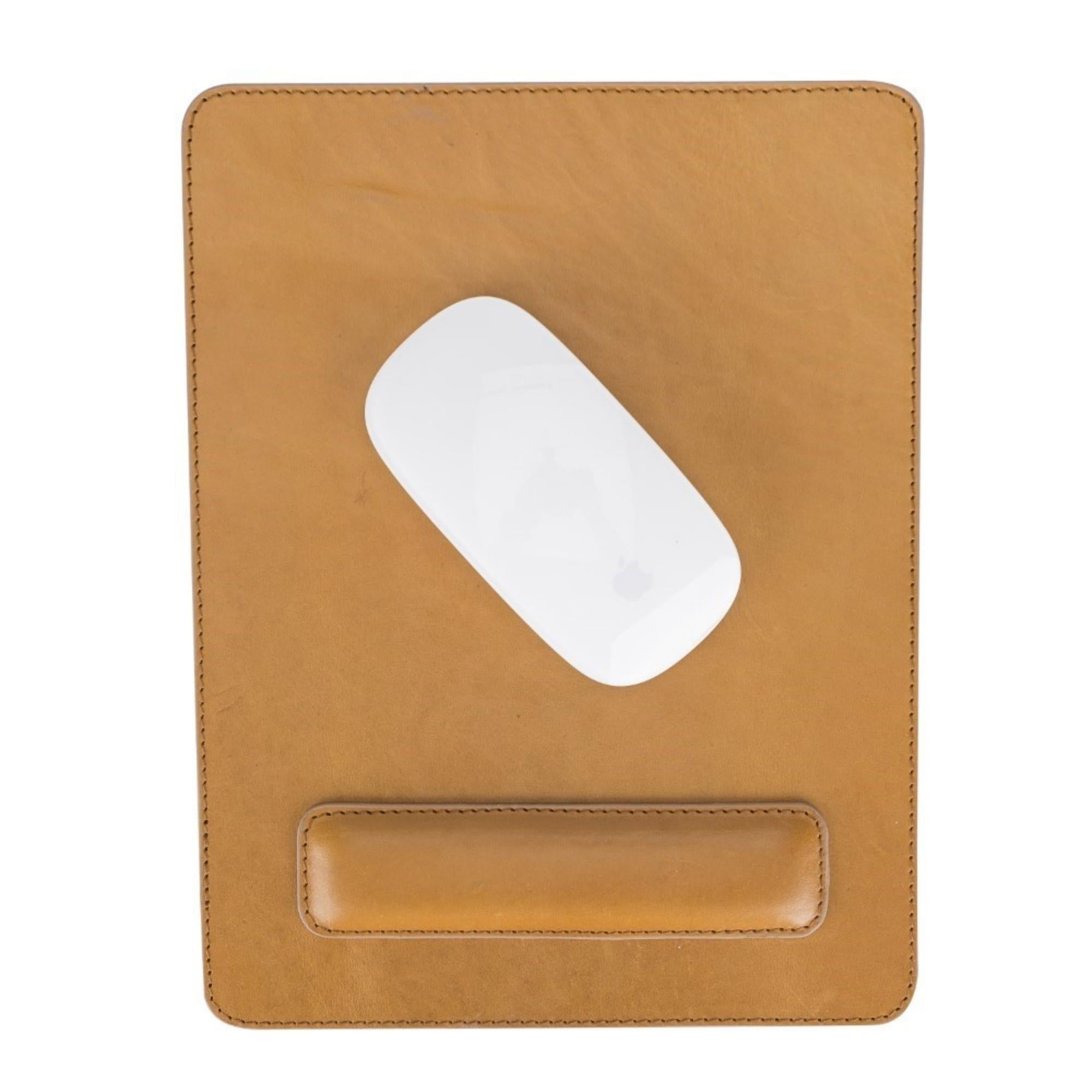Boulder Full-Grain Leather Mouse Pad with Hand Support