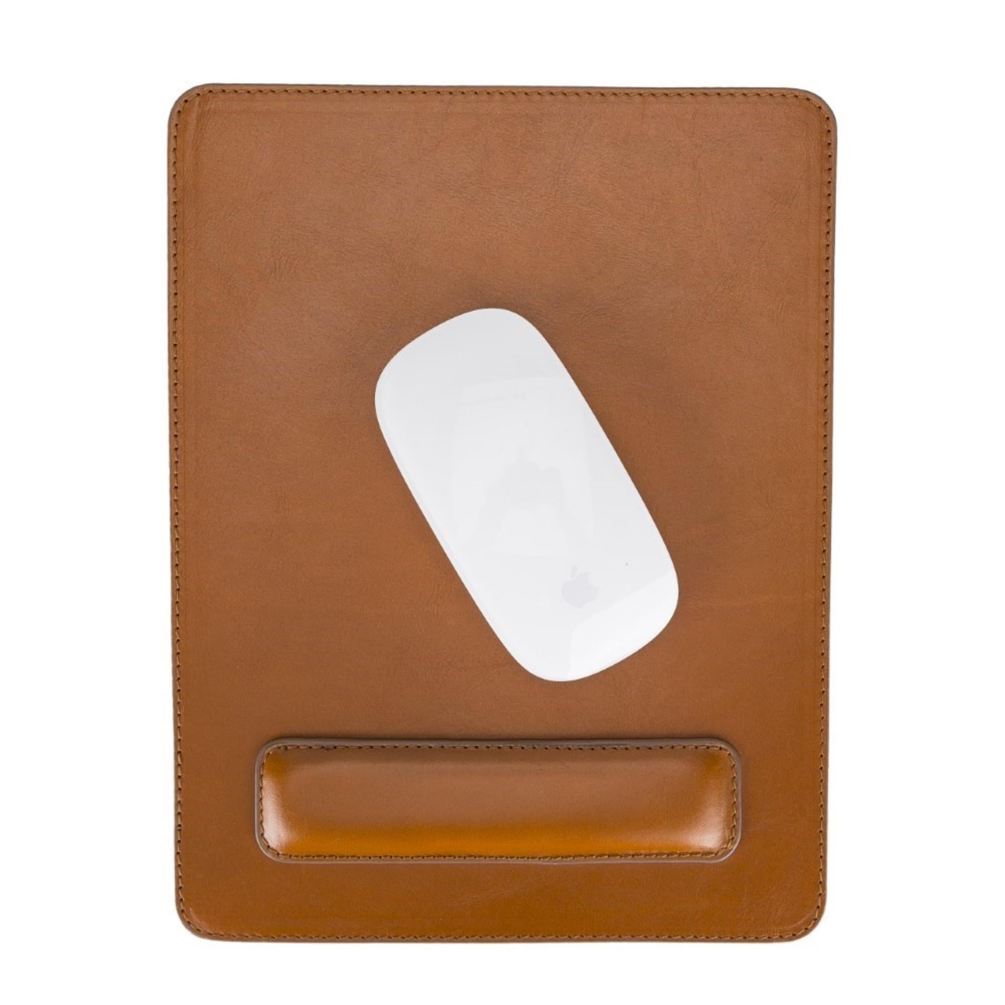 Boulder Full-Grain Leather Mouse Pad with Hand Support