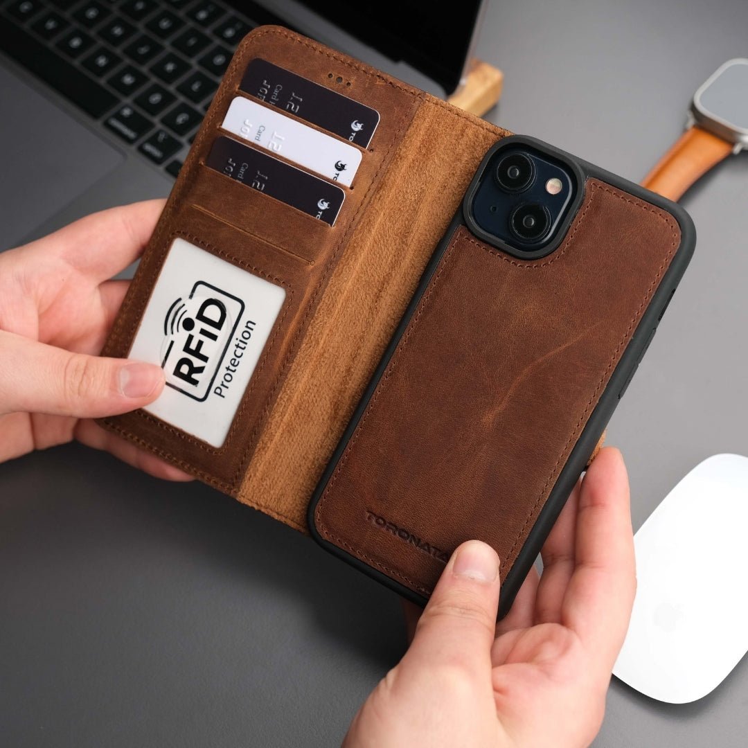 Casper iPhone 16 Plus Wallet Case Leather MagSafe